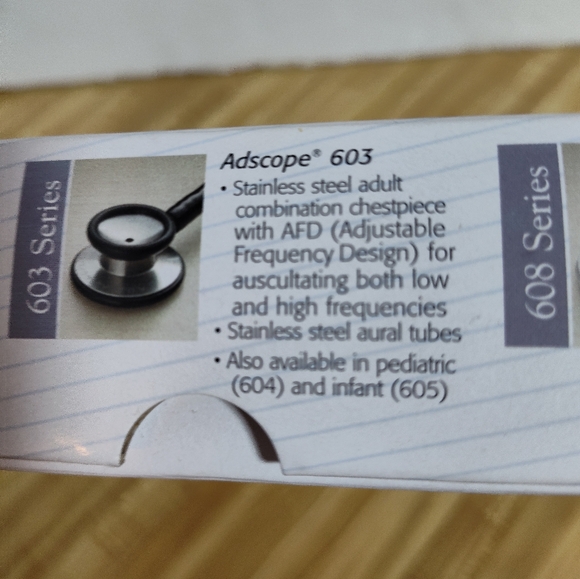 ADC Adscope 603 Clinician Stethoscope New In Box MA Dr Vet Student - Picture 7 of 8
